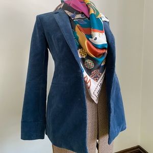 Theory Metal Ink Blue Blazer Power Jacket | Size: 2